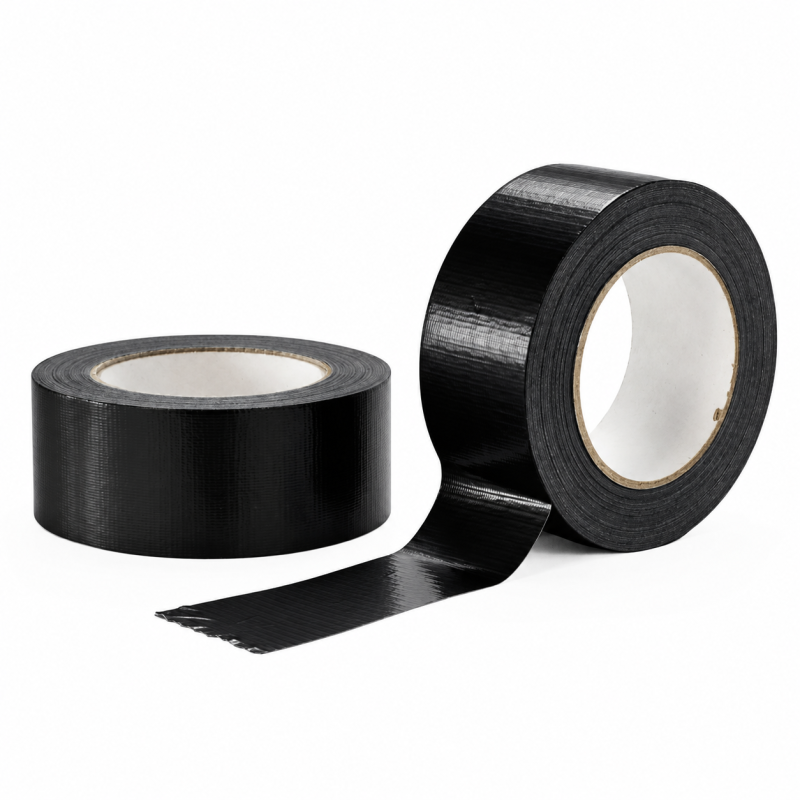 Rouleau "toile américaine" noire  50 mm X 50 m