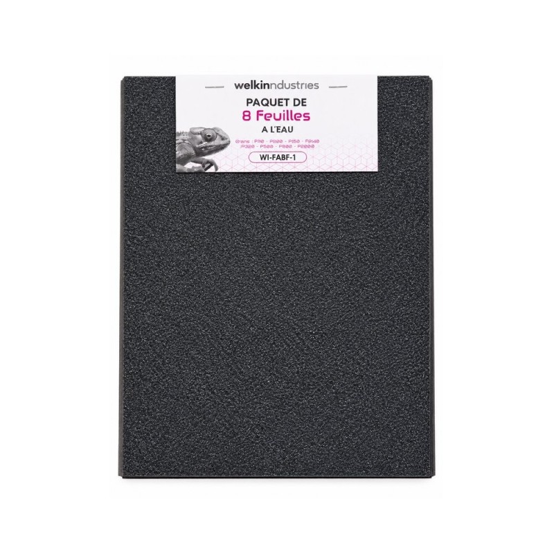 Paquet de 8 feuilles abrasives - Weltindustrie