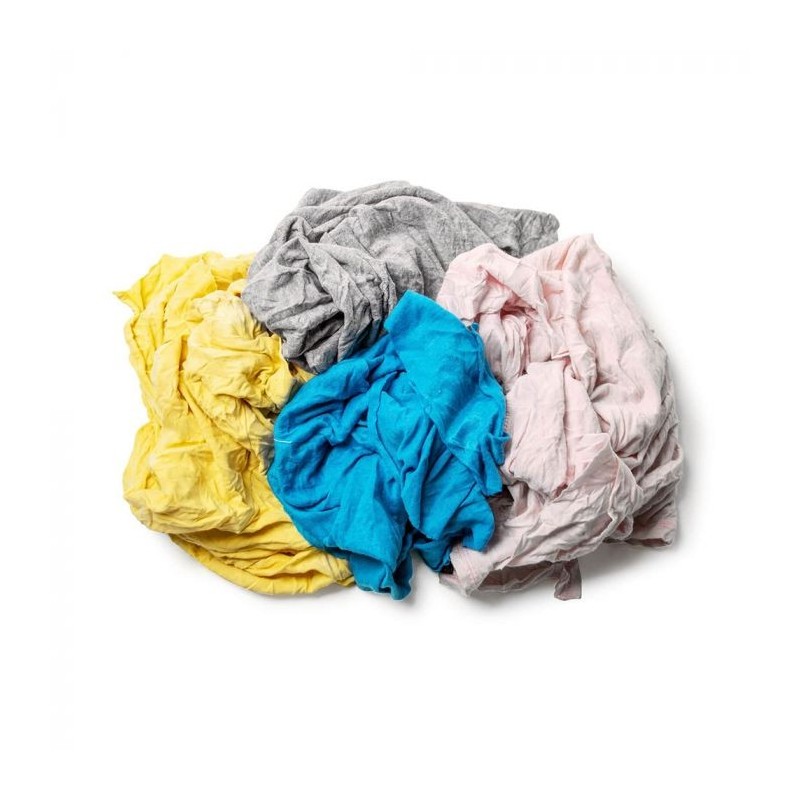 Chiffons d'essuyage en coton de couleurs (économique)