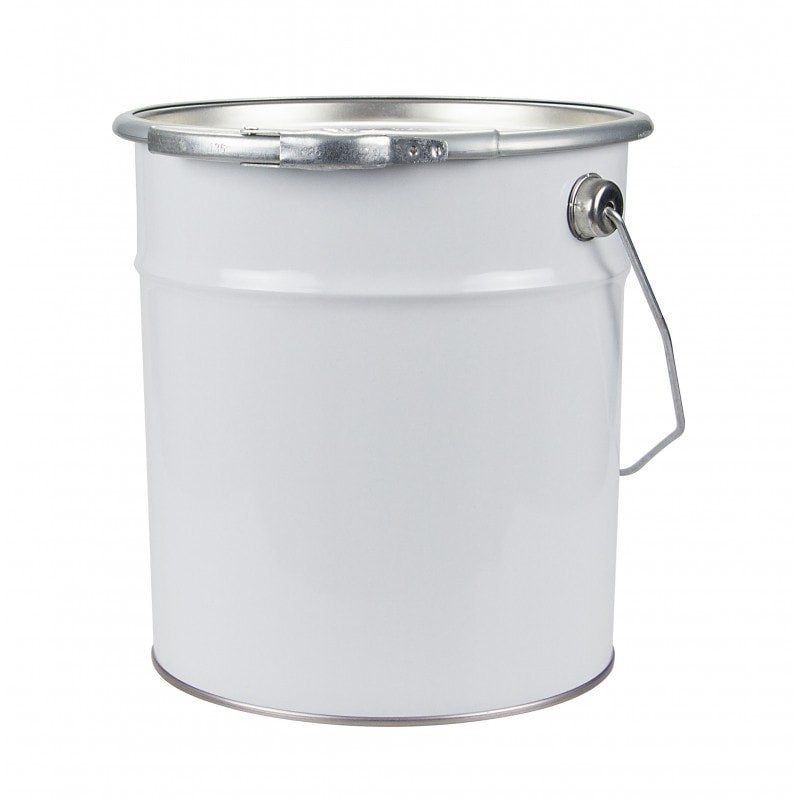 Boite vide blanche + couvercle en 10L avec cerclage