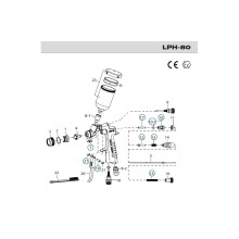Pièces détachées pistolet IWATA LPH 80
