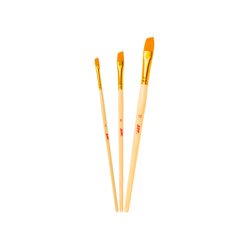 Lot de 3 pinceaux biseautés