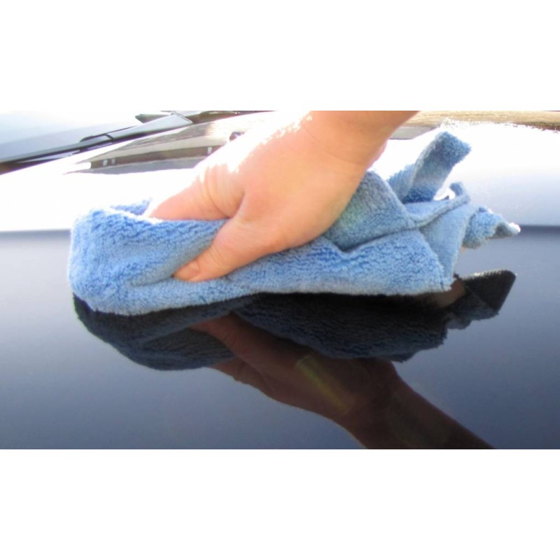 Microfibre de nettoyage  bleue 40 cm x 40 cm ( sachet de 5)