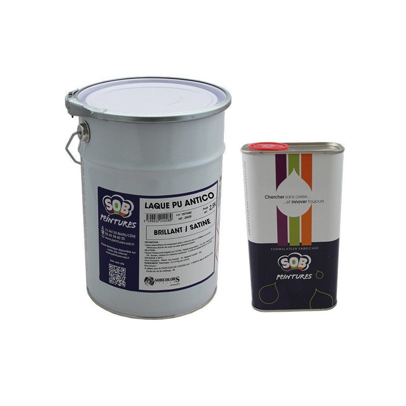 Laque PU antico Satiné + durcisseur 2kg