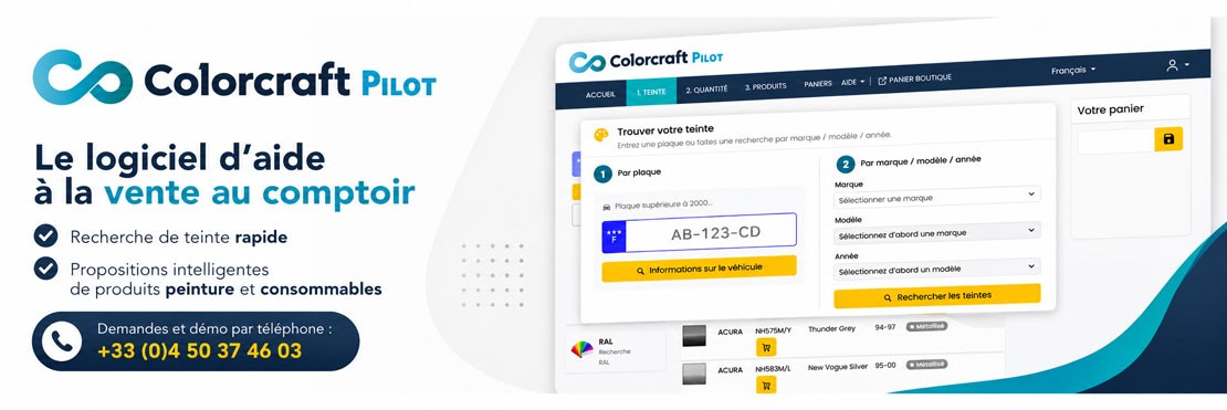 Colorcraft Pilot, aide à la vente au comptoir