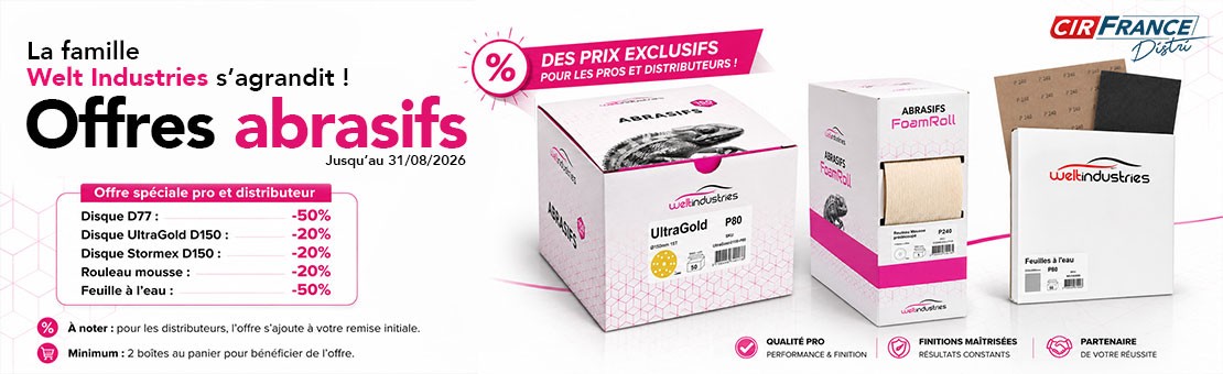 Offres de lancement abrasifs Welt